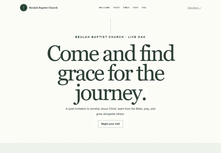Actual rendered preview of the Minimal Grace design
